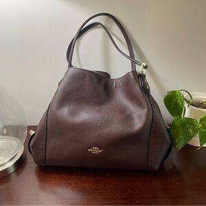 Burgundy Coach Edie 31 shoulder bag
